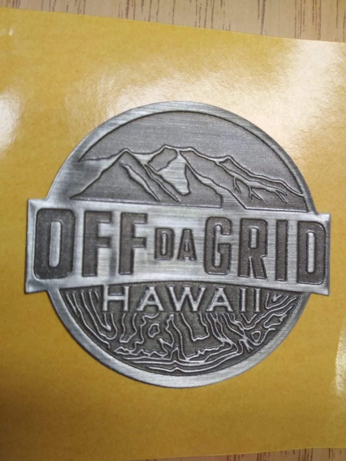 Mauka2Makai pewter (Metal) Logo decal